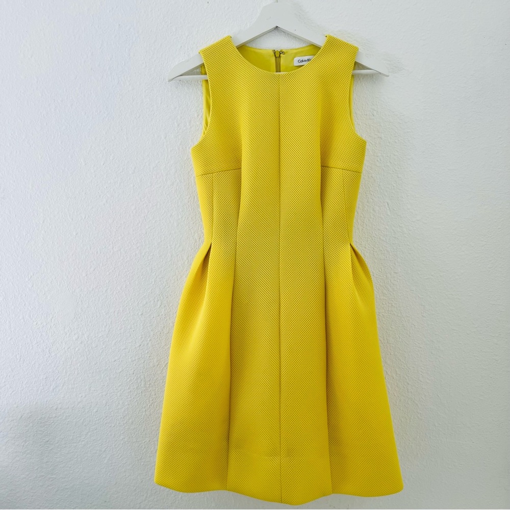 Calvin Klein Bright Yellow Dress Sz 2